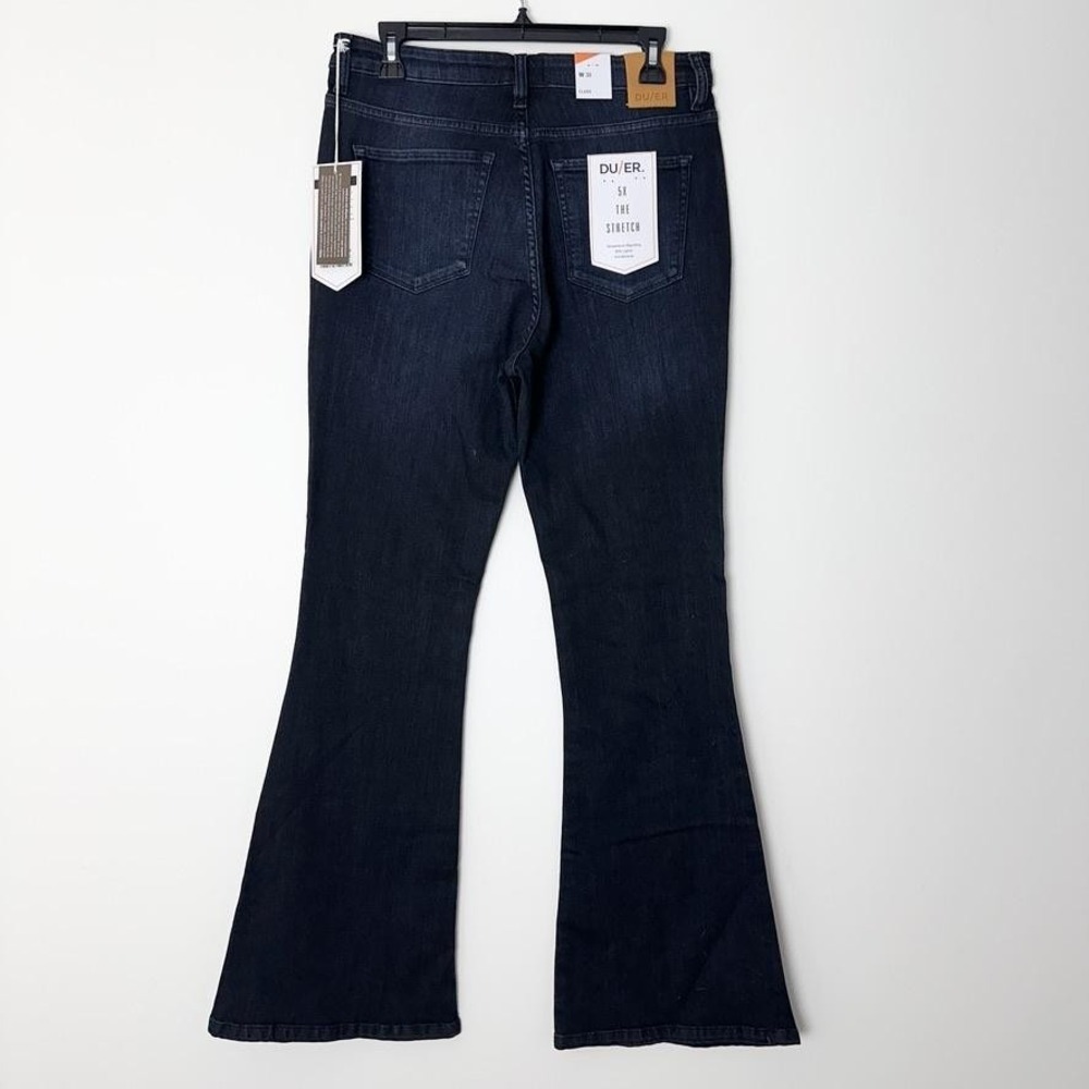 DUER High Rise Flare Jeans Womens 30 Performance Denim Stretch Carbon Stone‎